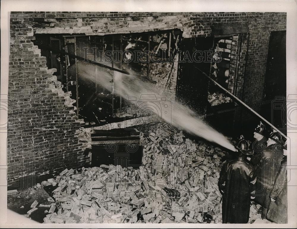 1937 Press Photo Cellulois Corp. fire at plant in Newark.N.J. - Historic Images