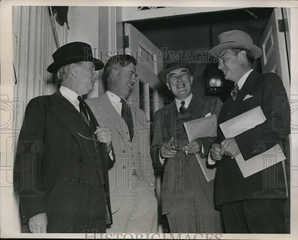 1938 Press Photo Sec of Commerce, DC Roper,Sec of Agri HA Wallace,Asst Navy Sec - Historic Images