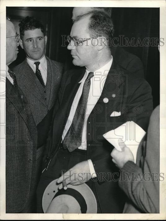 1936 Press Photo Warren G. Denton. Warehouse Union Secretary - Historic Images