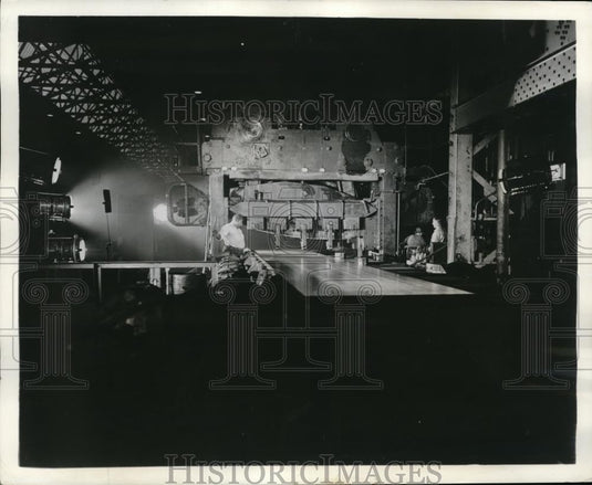 1938 Press Photo US Steel's plate making plant in action - Historic Images