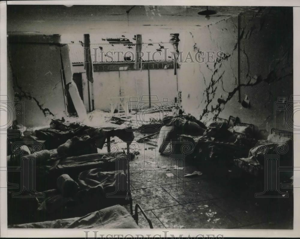 1940 Press Photo French Hospital wrecked by bombardment - Historic Images