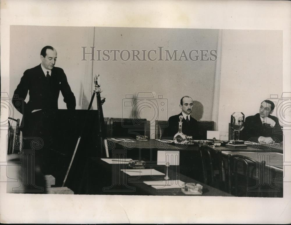 1936 Press Photo Polish Foreign Minister Col. Joseph Beck spoke in Intl. Affairs - Historic Images