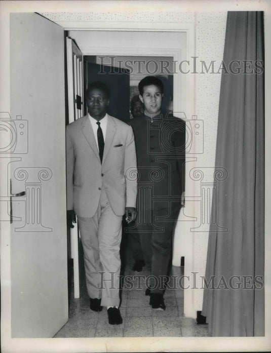 1964 Press Photo Algiers, President Ben Bella & Guinea's Pres Sekou Toure - Historic Images