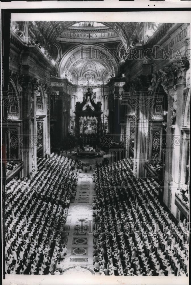 1962 Press Photo St Peter&#39;s Basilca at Vatican City, Rome - Historic Images