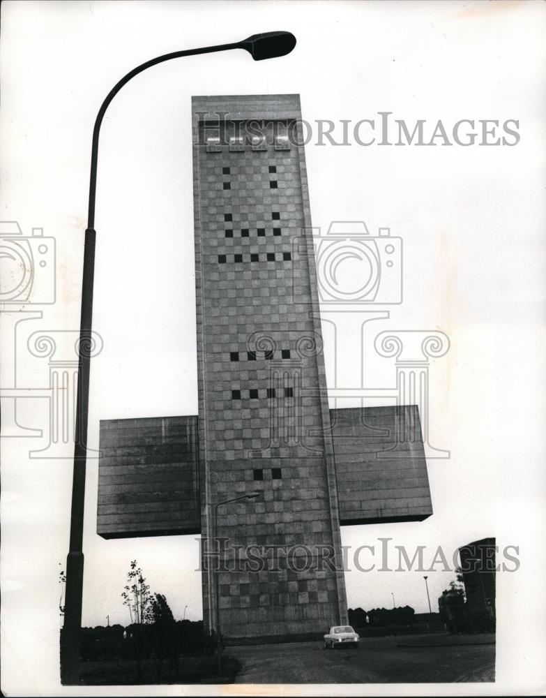 1969 Press Photo Coal Mine Winding tower in Germany - Historic Images