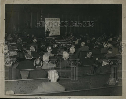 1935 Press Photo Cleveland, Ohio Metzerbaum Bank hearing - Historic Images