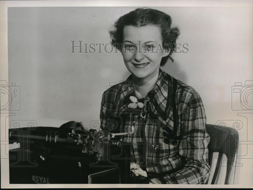 1936 Press Photo Journalist Jeanne Mitchell of Ind.4th Generation of her family. - Historic Images