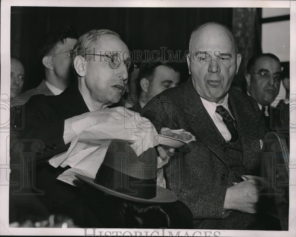 1938 Press Photo Hoboken, N,J, US Steel, Myron Taylor, Ed R Stettinus Jr - Historic Images