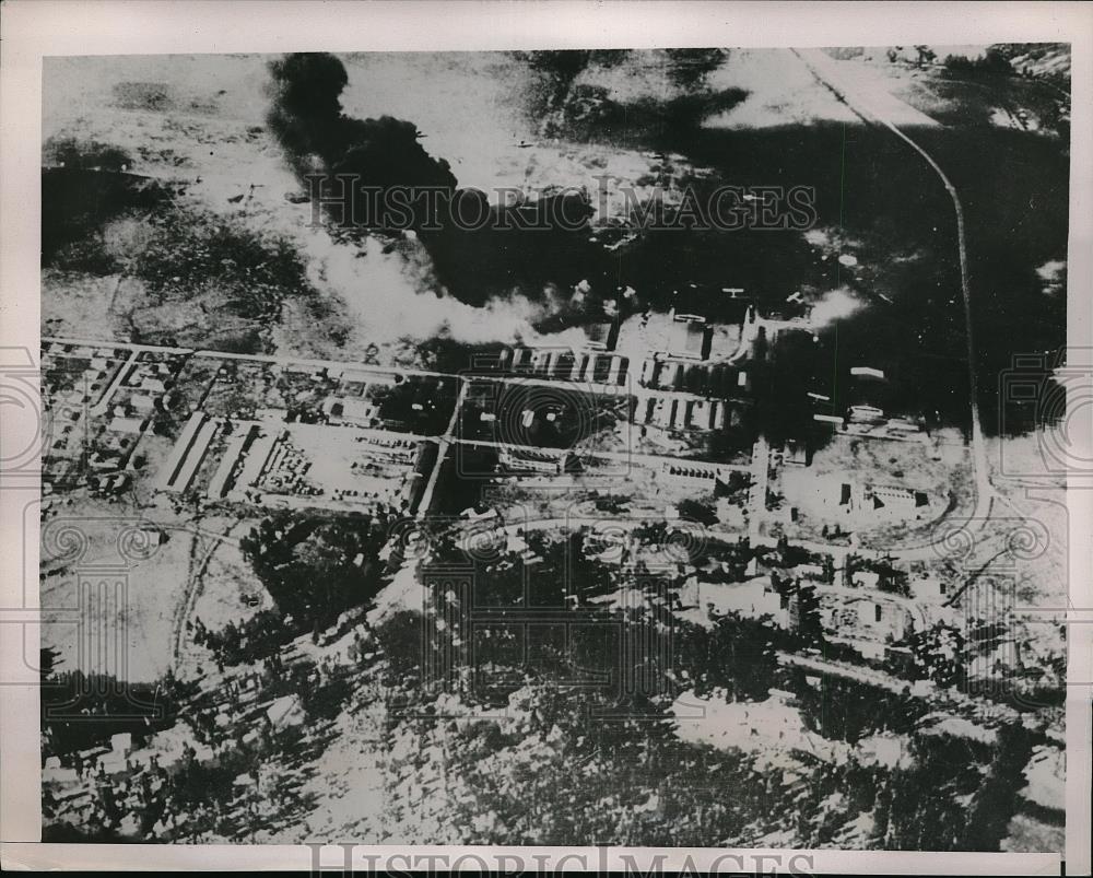 1941 Press Photo View of Addis Ababa Airdrome After RAF Attack - Historic Images
