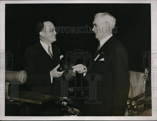 1937 Press Photo Dr. Maxwell Lick, Dr. Frederick J. Bishop - Historic Images