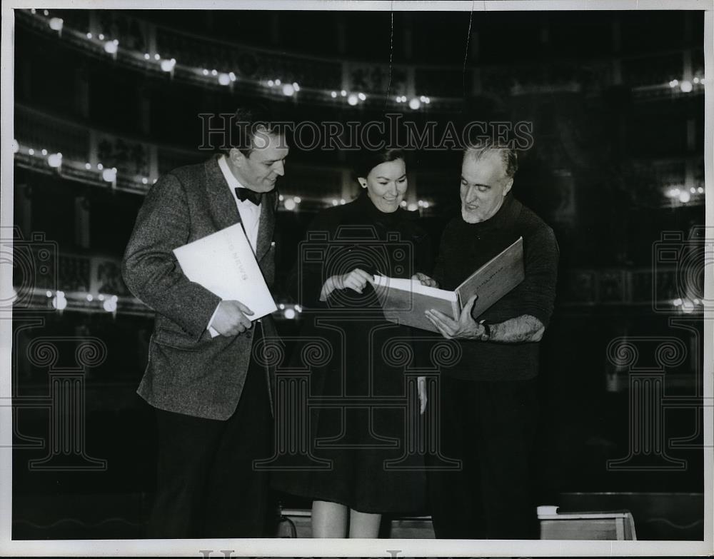 1963 Press Photo JC Sheers,Margherita Roberti, Alberto Eredi,Grand Opera - Historic Images