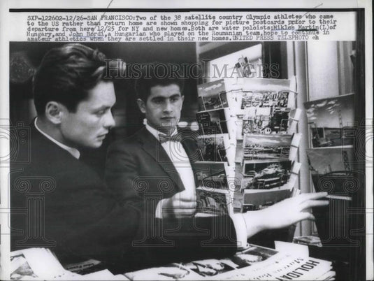 1957 Press Photo Miklos Martin & John Bordi hope to continue in amateur - Historic Images