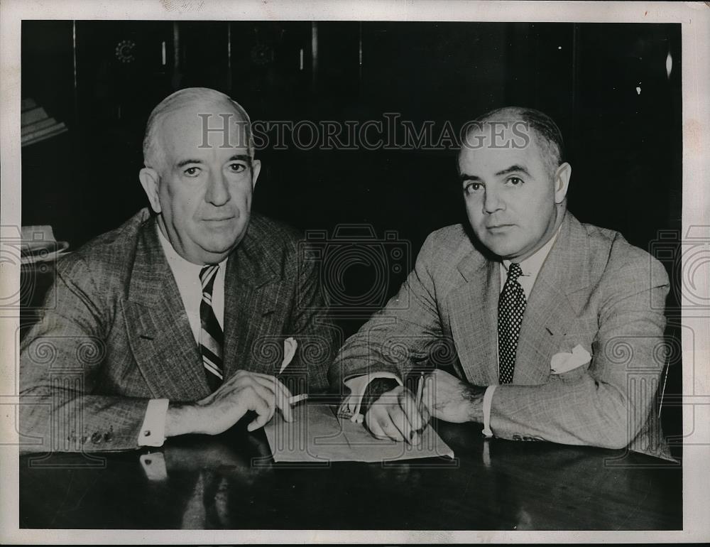 1938 Press Photo NYC, Reps. JJ Dempsey & J Parnell Thomas of N.J. at Fed bldg - Historic Images