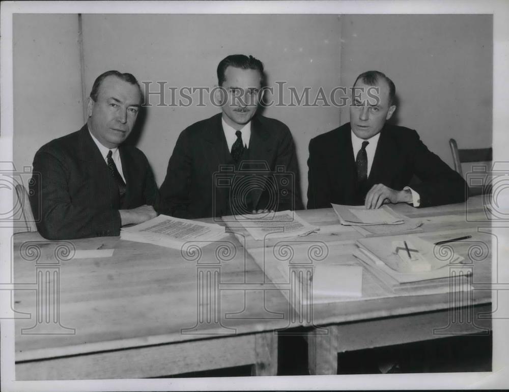 1934 Press Photo VP Interstate Milk Producers F Shangle,Corbett,Moffett - Historic Images