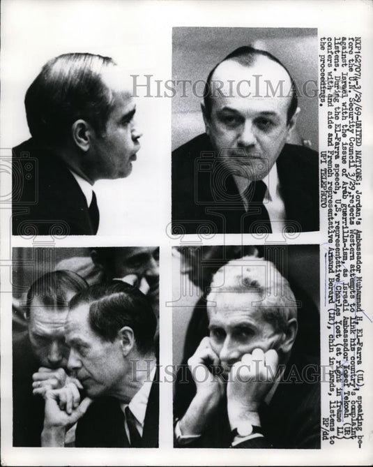 1969 Press Photo Jordan's Ambassador Muhammad H. El-Farra, Charles Yost - Historic Images