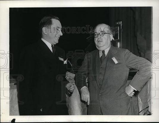 1937 Press Photo James G Stahlman Howard Davis New York Herald Editor - Historic Images