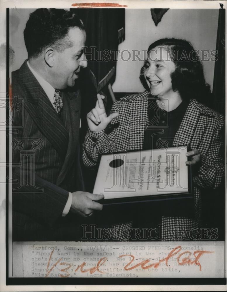 1948 Press Photo Hartford,Conn.Cornelia Tippy WardGov James Shannon - Historic Images