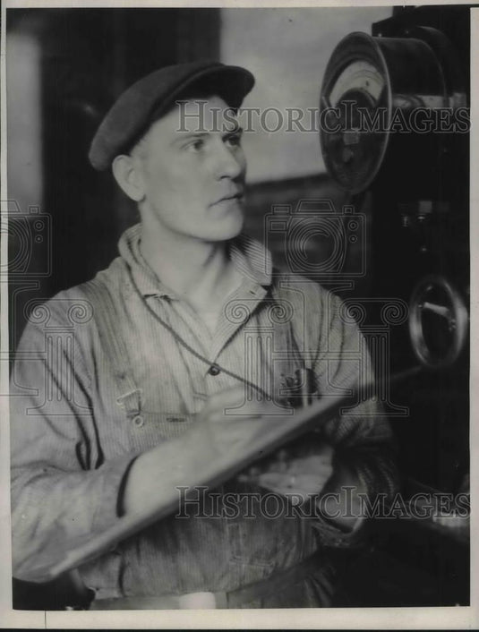 1924 Press Photo George Gillespie with Romague Field Artillery - Historic Images