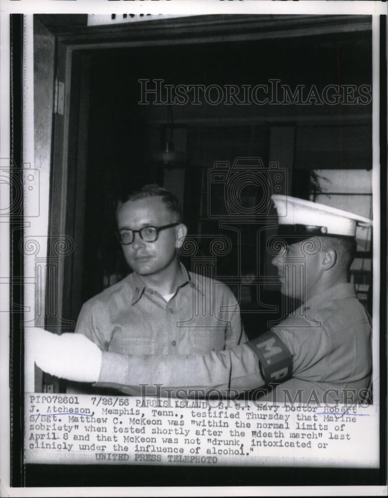 1966 Press Photo Parris Island SS Navy Doctor Robert J Atcheson Memphis TN - Historic Images