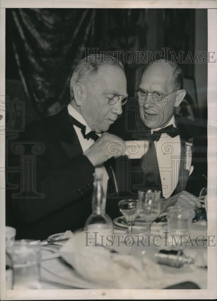 1936 Press Photo Daniel Roper, Sec of Commerce & Dr CF kettering of GM - Historic Images