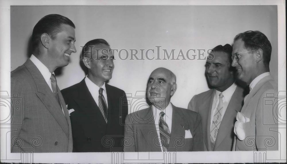 1954 Press Photo Rep F Roosevelt Jr, A Harriman,Sen H Lehman,C DeDapio - Historic Images