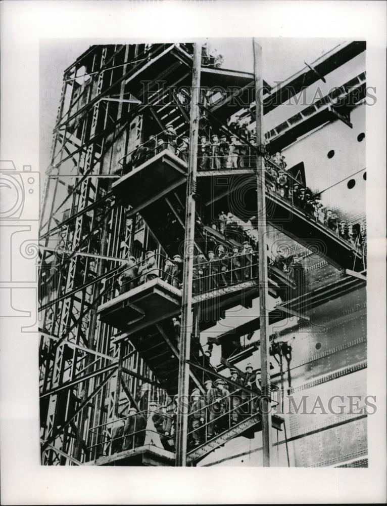 1963 Press Photo England ship building facilty at work - Historic Images