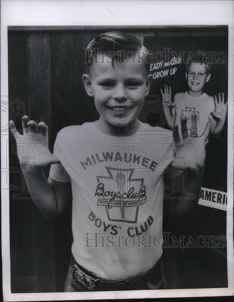 1957 Press Photo Charles Ames National Boys Clubs - Historic Images