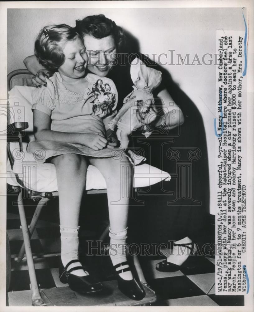 1951 Press Photo Nancy Witherow Mrs. Dorothy Witherwow - neb59820 - Historic Images