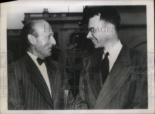 1948 Press Photo David Lilienthal & Carroll Wilson of Atomic Energy Commission - Historic Images