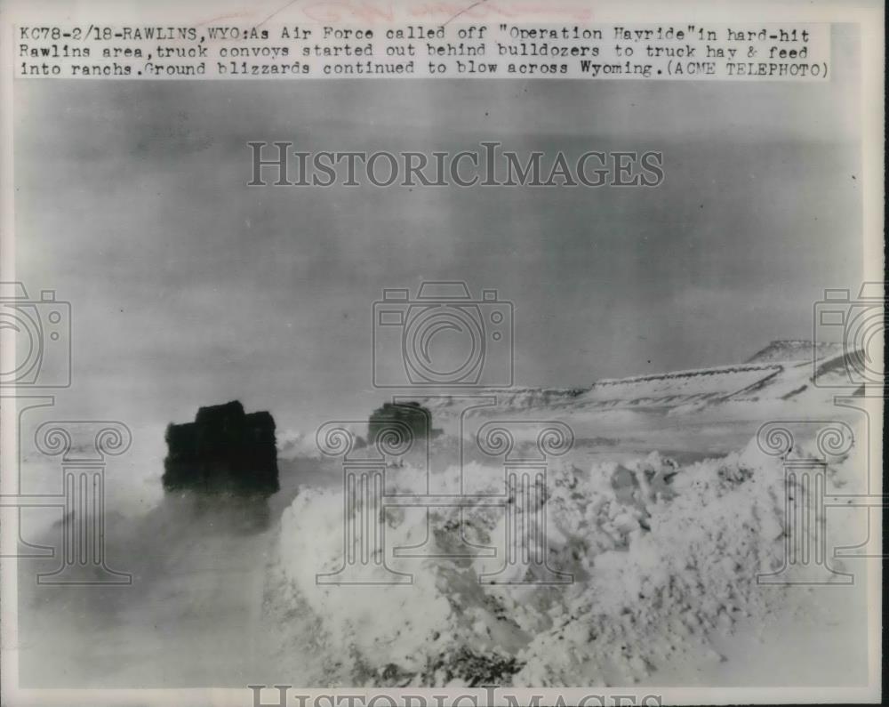 1949 Press Photo Air Force Operation Hayride in hard-hit Rawlins area of - Historic Images