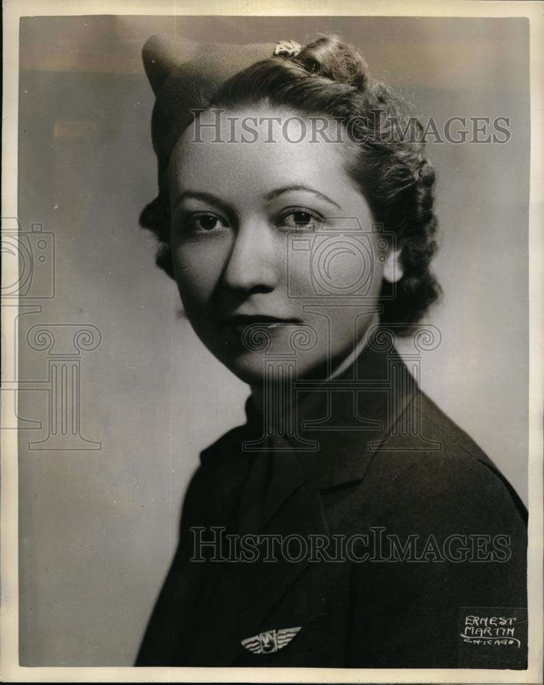 1938 Press Photo Beatrice Drader, Stewardess, American Airlines. - Historic Images