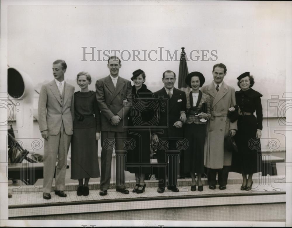 1935 Press Photo Mr.and Mrs. William Daniel, Mr and Mrs. Morton Brooks, Mr and - Historic Images