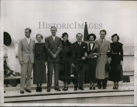 1935 Press Photo Mr.and Mrs. William Daniel, Mr and Mrs. Morton Brooks, Mr and - Historic Images