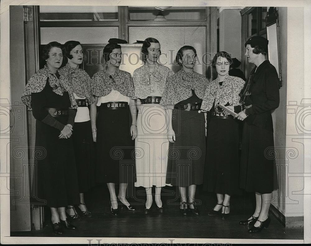 1933 Press Photo Members Of Junior Service League Of Women&#39;s Organization - Historic Images