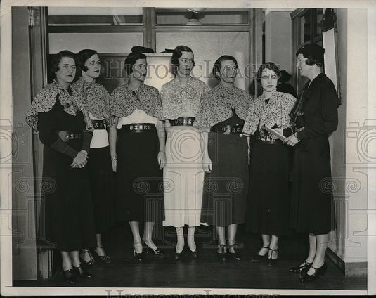 1933 Press Photo Members Of Junior Service League Of Women's Organization - Historic Images