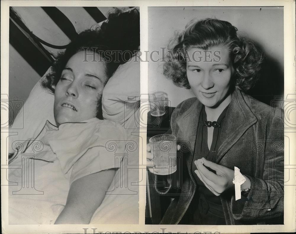 1939 Press Photo Louise Rich Wilma Rich Strep Throat Patient Chattanooga - Historic Images