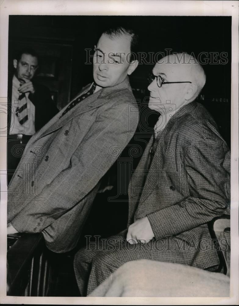 1939 Press Photo LA, Calif. murder trial of Albert Singer here with son Joseph - Historic Images