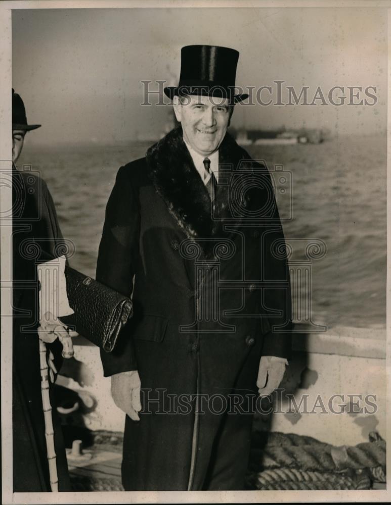 1939 Press Photo Jersey City, NJ Dr Oswaldo Aranha, Brazilian Foreign Minister - Historic Images