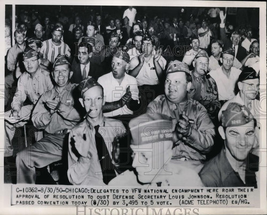 1950 Press Photo Delegates VFA national Encampment - Historic Images
