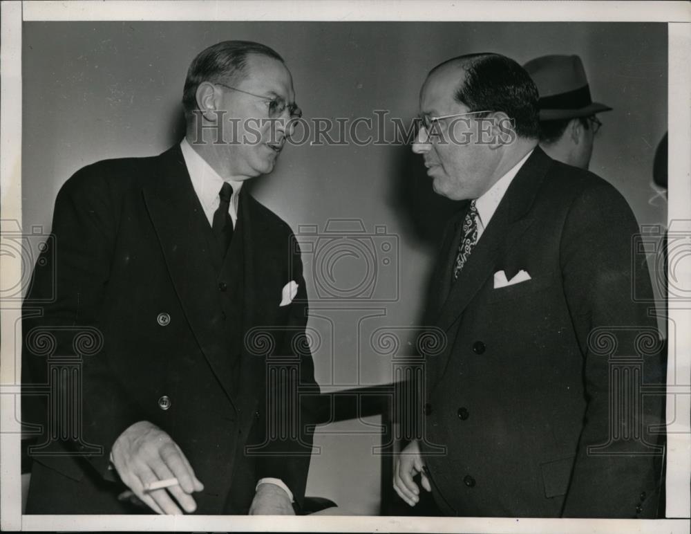 1938 Press Photo Ambrose McCall Simon Lubarksy International Vitamin Company - Historic Images