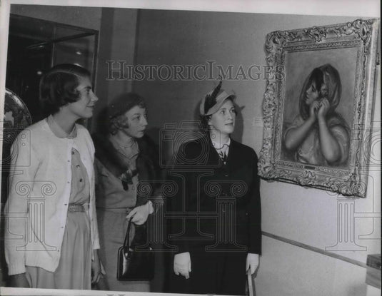 1951 Press Photo Maria Tucker, Evelyn Minshall Bingham & Mrs Spencer Duty, - Historic Images