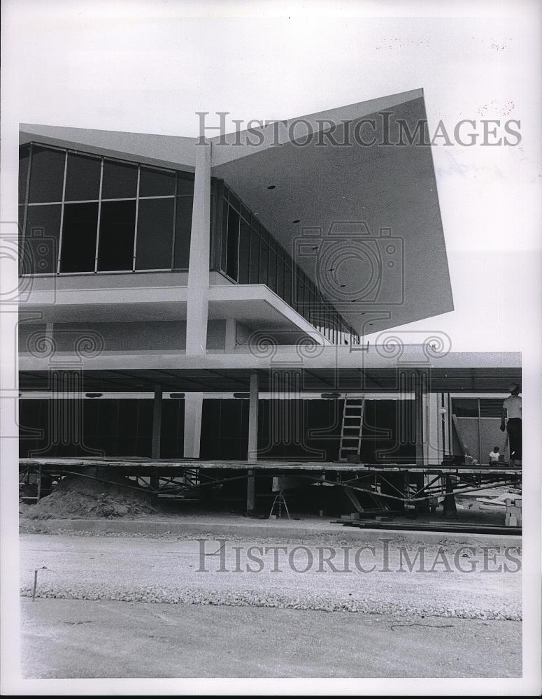 1960 Press Photo Construction at Burke airport in Cleveland, Ohio - Historic Images