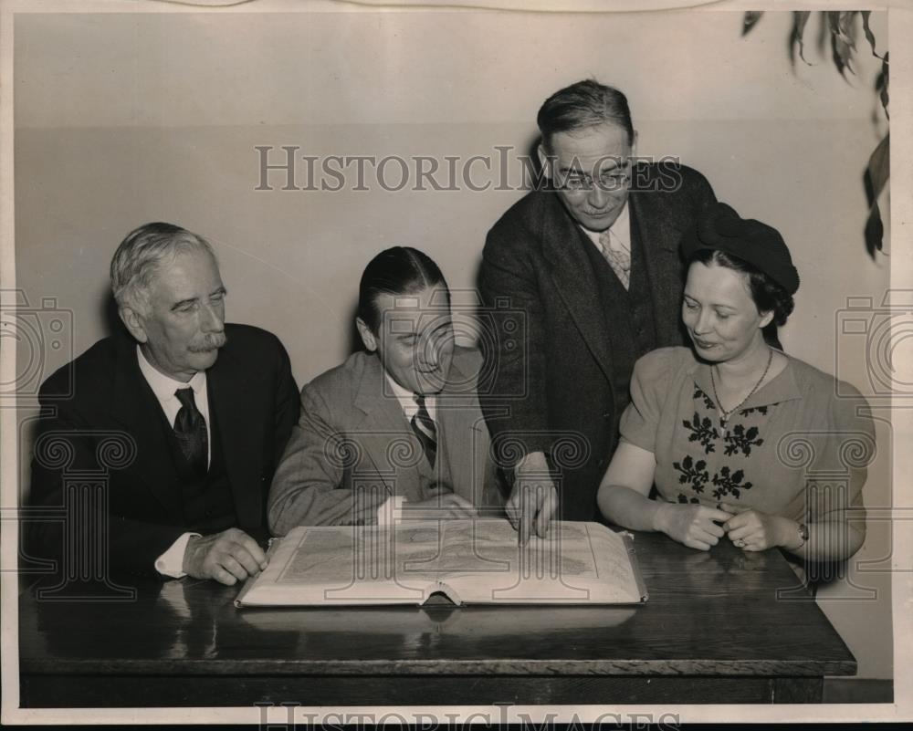 1940 Press Photo Dr. Charles Abbot, Harvey S. Firestone William Mann - Historic Images