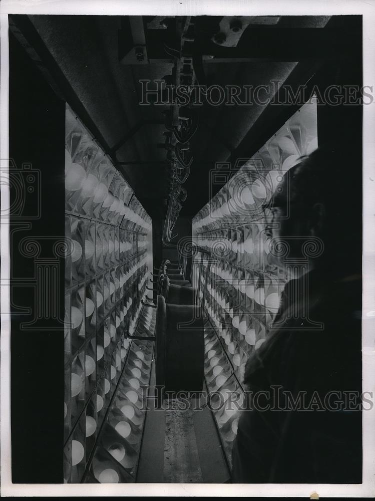 1957 Press Photo Magnesium Aircraft Wheels Stored At Goodyear Aircraft Corp - Historic Images