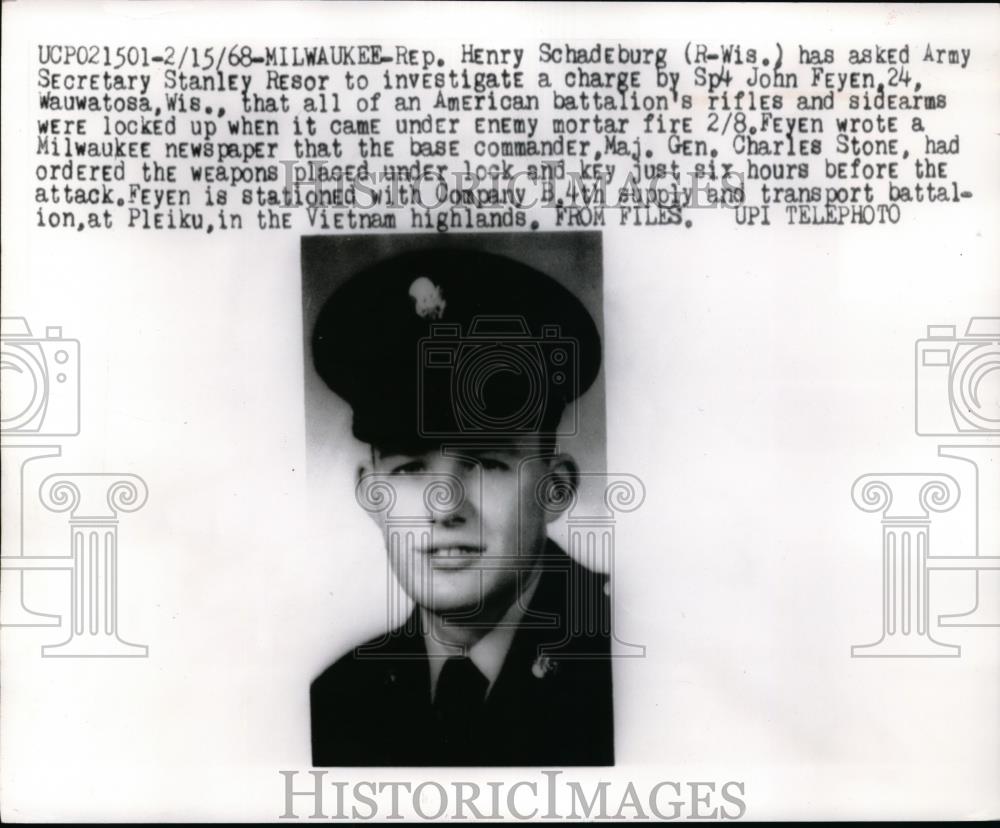 1963 Press Photo Representative Henry Schadeburg Stanley Resor - Historic Images