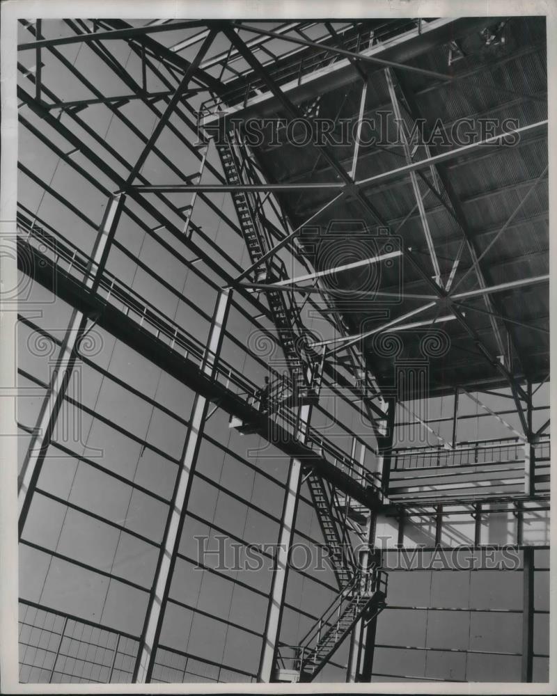 1951 Press Photo Walkway of the Republic Steel Corporation in Cleveland - Historic Images