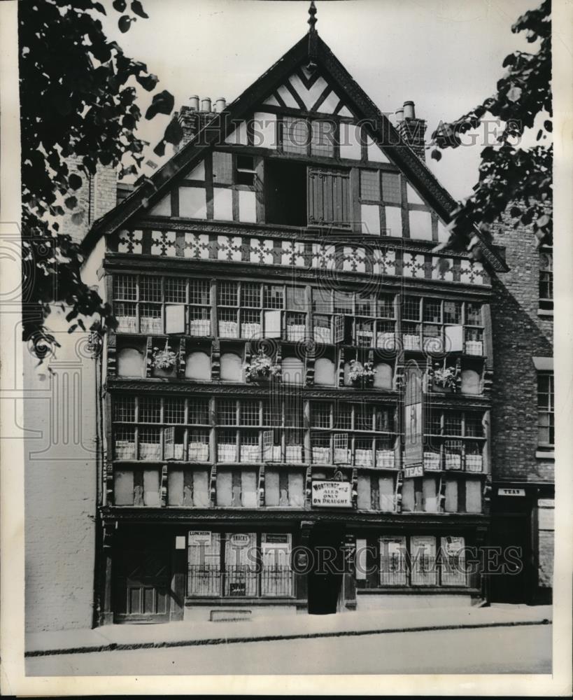 1934 Press Photo Cheater,England town Inn of Roman origin - Historic Images