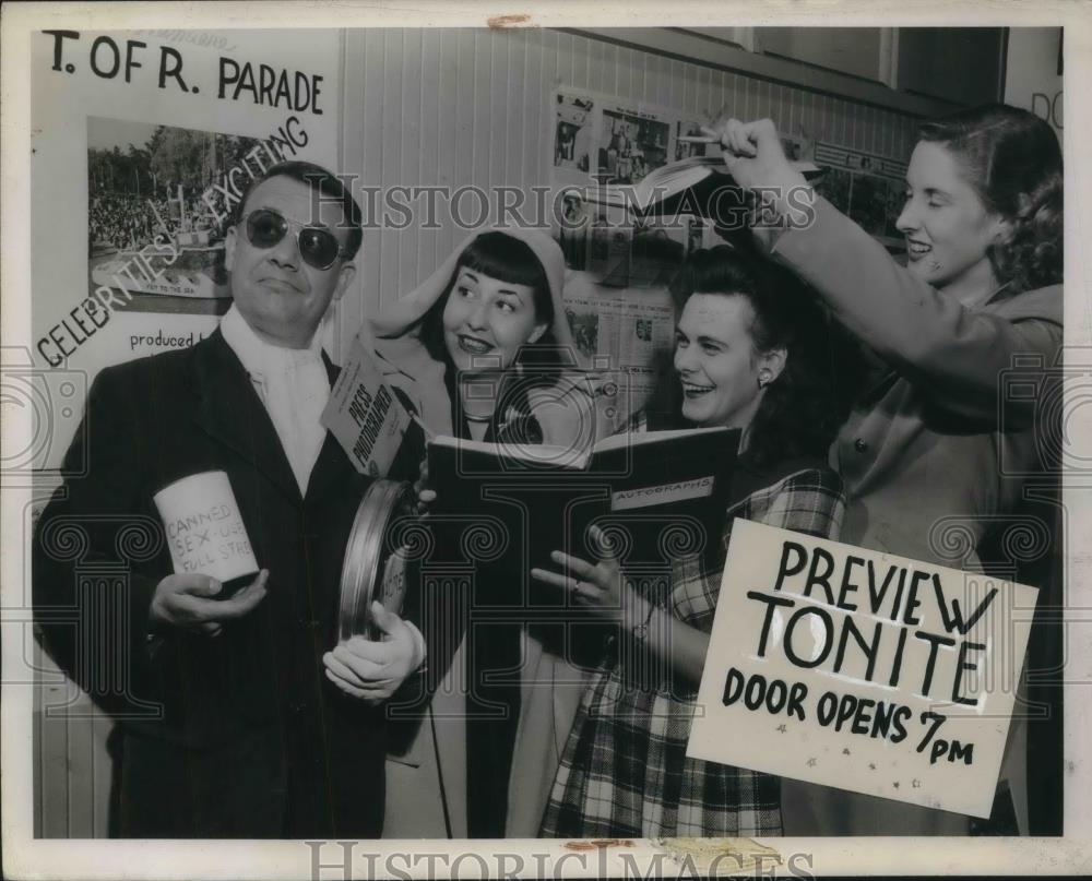 1948 Press Photo Chuck Nerpel and wife Lilliam George Hullibarger Pat Watts - Historic Images