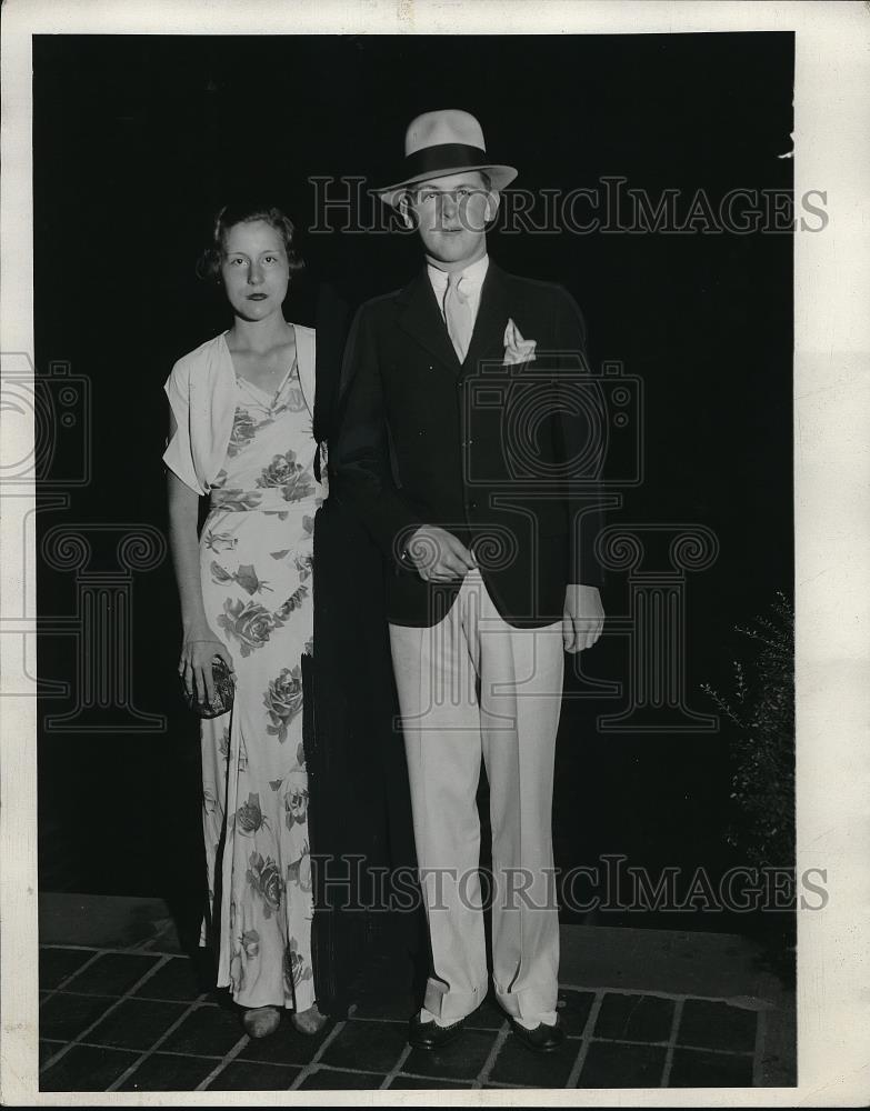 1932 Press Photo Julia Oeven & Richard Cobb of Cleveland, Ohio - Historic Images