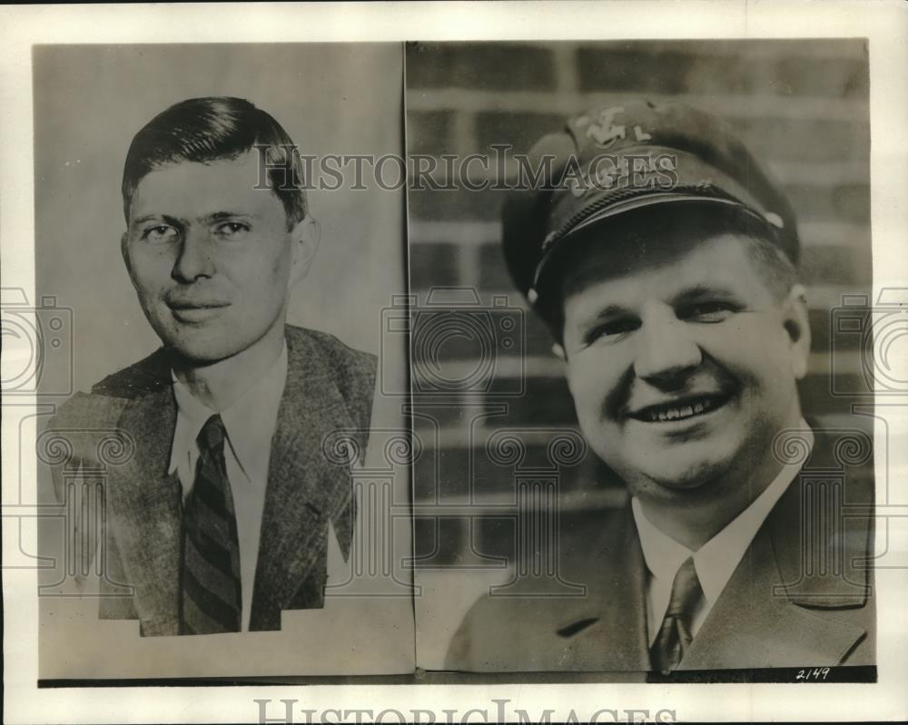 1929 Press Photo Capt. Frederick Way & Capt. Tom Greene of the boat bearing his - Historic Images